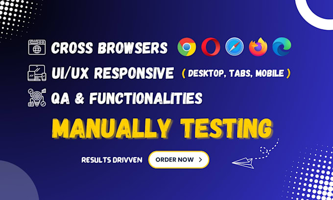 do QA, cross browser, responsive test and fix all these issues