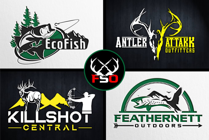 Design modern fishing and hunting logo by Shaheen_sk | Fiverr
