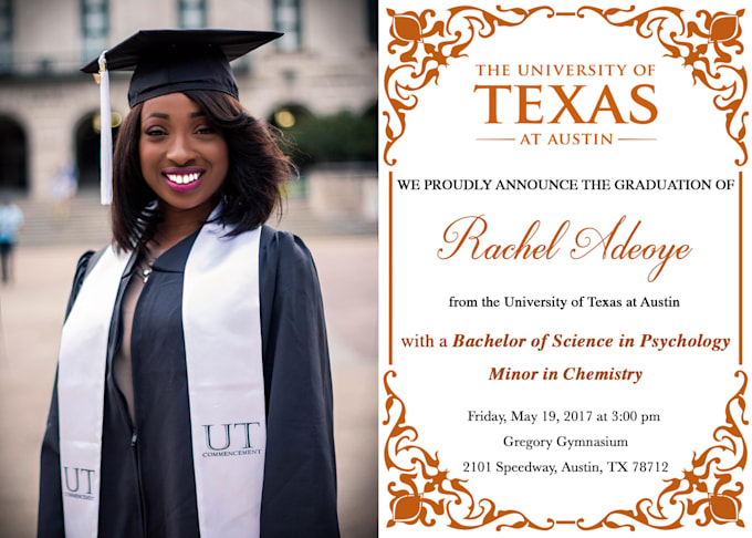 Design Your Graduation Invitation Card By Racheladeoye