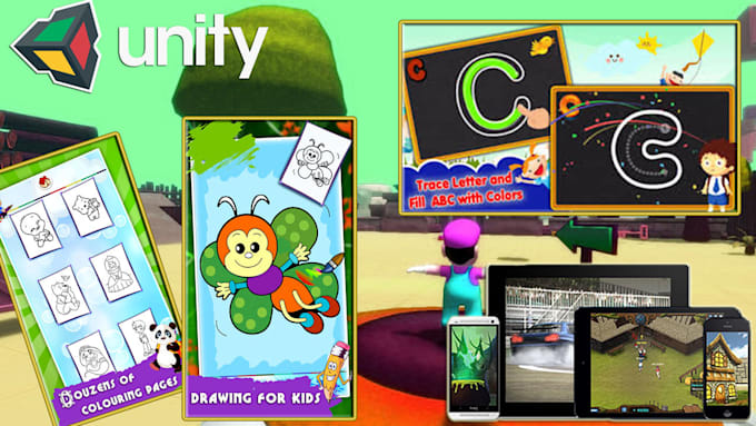 make kids education game in unity for android and ios, easy to monetize