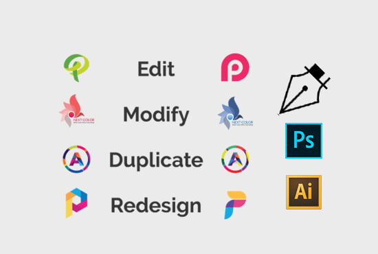 Edit Modify Duplicate Or Redesign Your Logo Or Any Design By Nextcolor