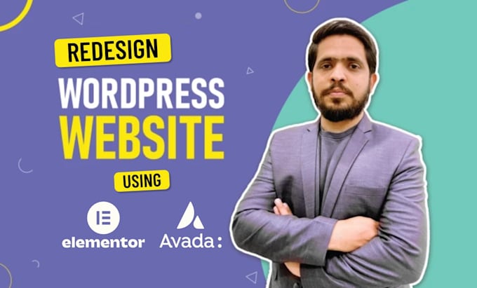 redesign your wordpress website using elementor or avada