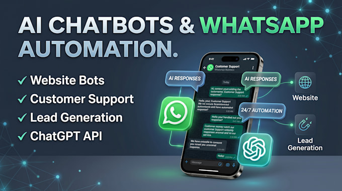 develop ai chatbot and whatsapp automation system for your business
