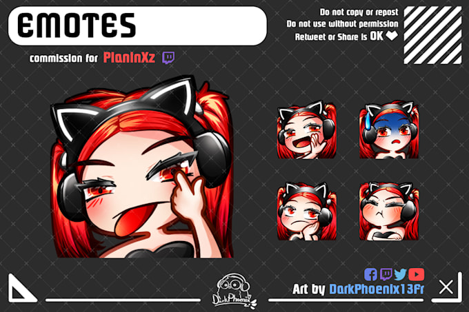 create custom twitch emotes or chat sticker for you