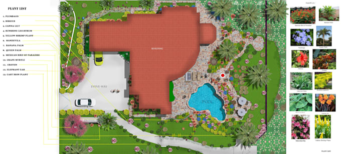 do  site plan,landscape, landscape rendering 2d floor plan