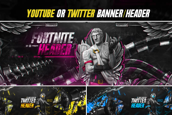 Make A Gaming Youtube Background Header Twitter And Logo By Jamh301