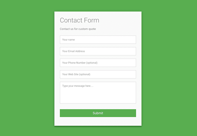 Create a mobile friendly contact form by Zsoro2 | Fiverr