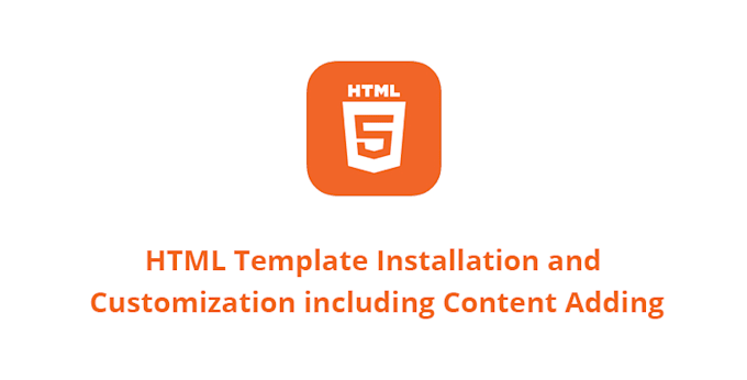 install html template, customize design, add contents