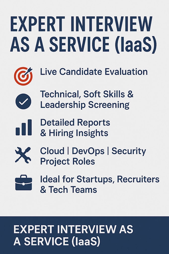 be your technical hiring expert who will interview and vet top IT talent for you