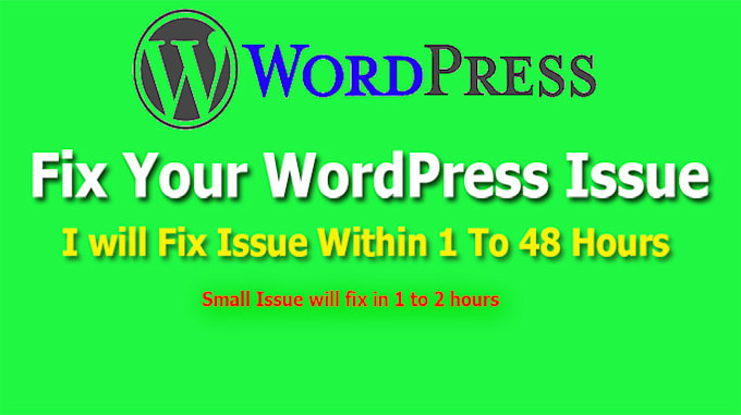 fix wordpress issues in wordpress fast