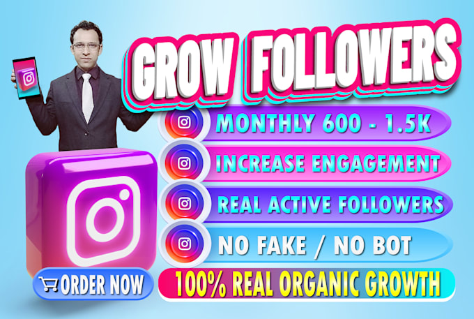 do marketing and grow instagram with real organic followers