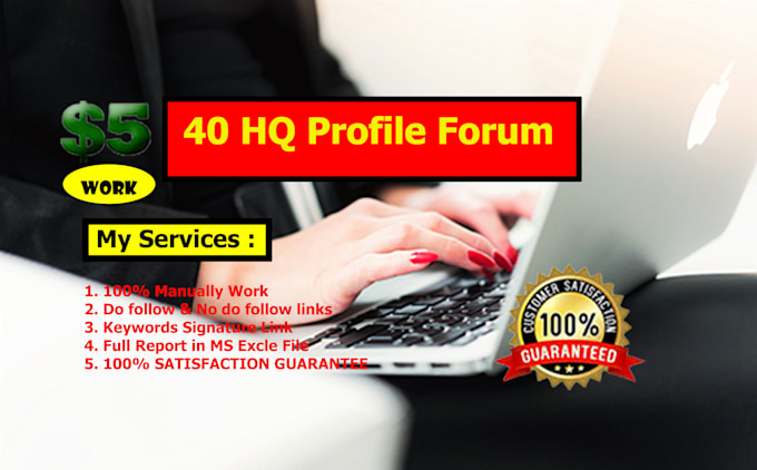 create 40 alive profile forum links for your website