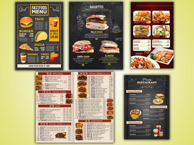 Create a restaurant menu design by Itsbougrin | Fiverr