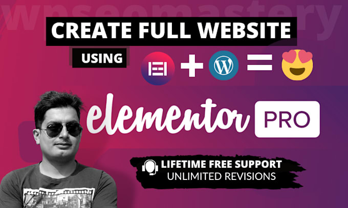 create a full website using elementor pro page builder