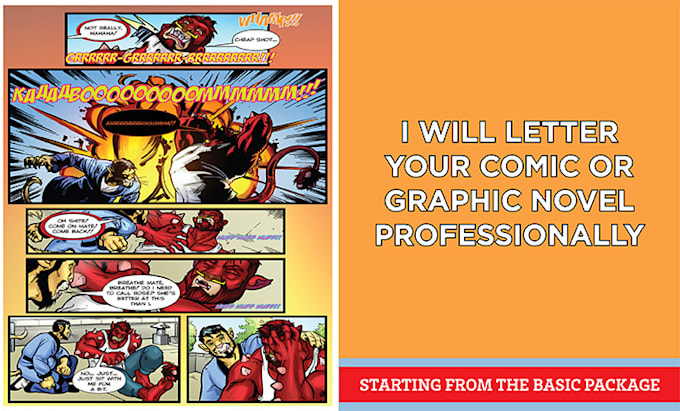 letter comics and graphic novels professionally