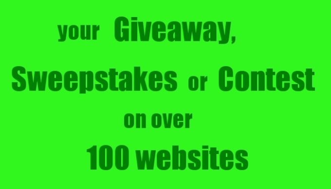 Hire a freelancer to promote your giveaway, sweepstakes or contest
