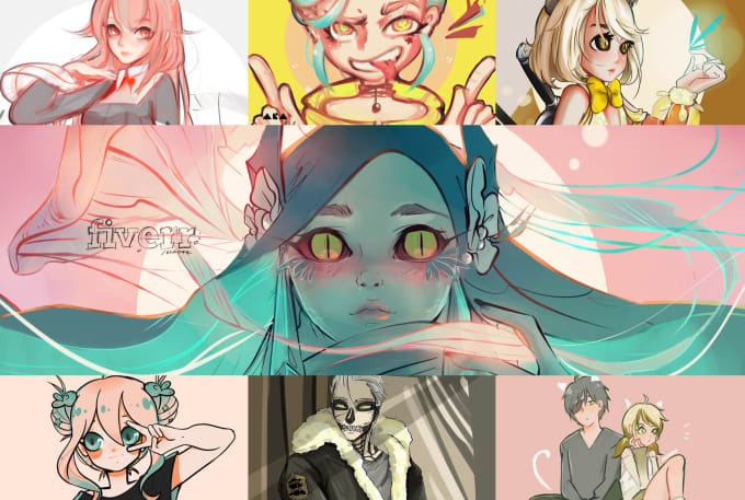 Draw Oc Character Avatar Anime And Twitch Profile By Anaokie