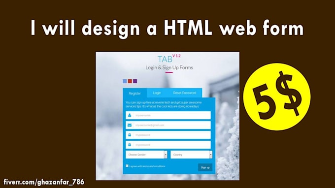 Create or fix your html web form by Ghazanfar_786 | Fiverr