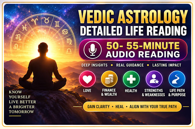 do extensive astrology reading by using vedic astrology