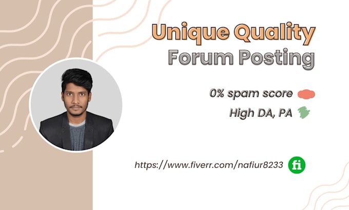 build premium quality dofollow unique forum posting SEO backlinks