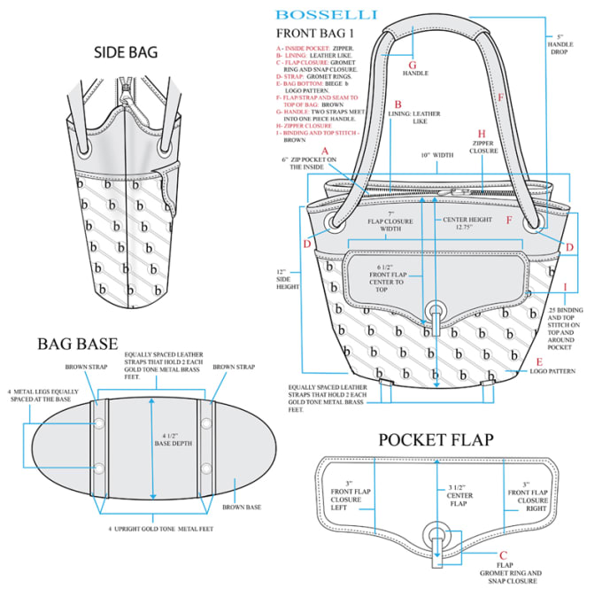Make Bag Sewing Pattern By Creativcad
