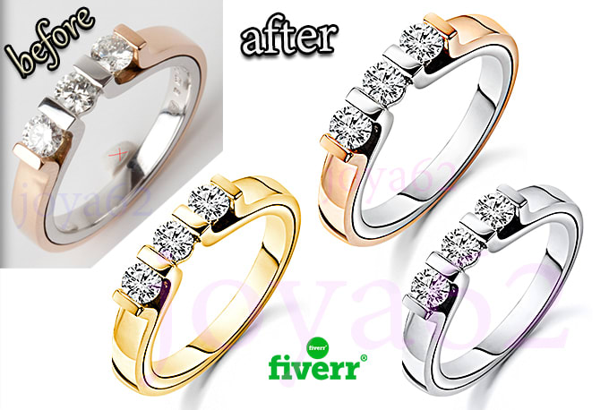 Hire a freelancer to do professionally high end jewelry product photo retouching editing enhancement