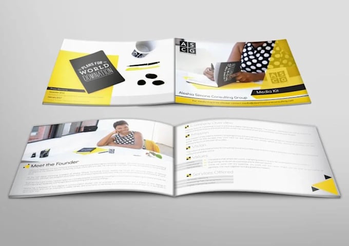 design professional media kit, one sheet, or speaker sheet