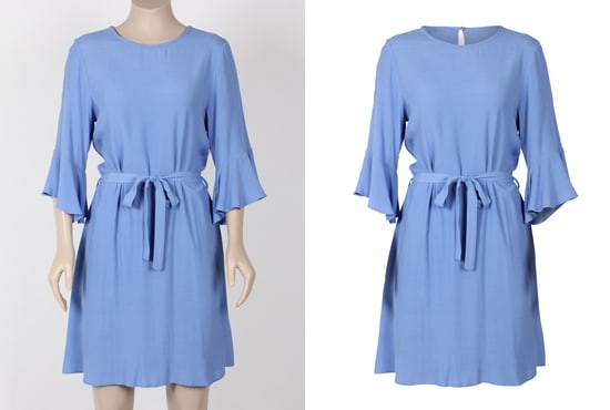 edit ghost mannequin, clothing product photo editing and neck joint