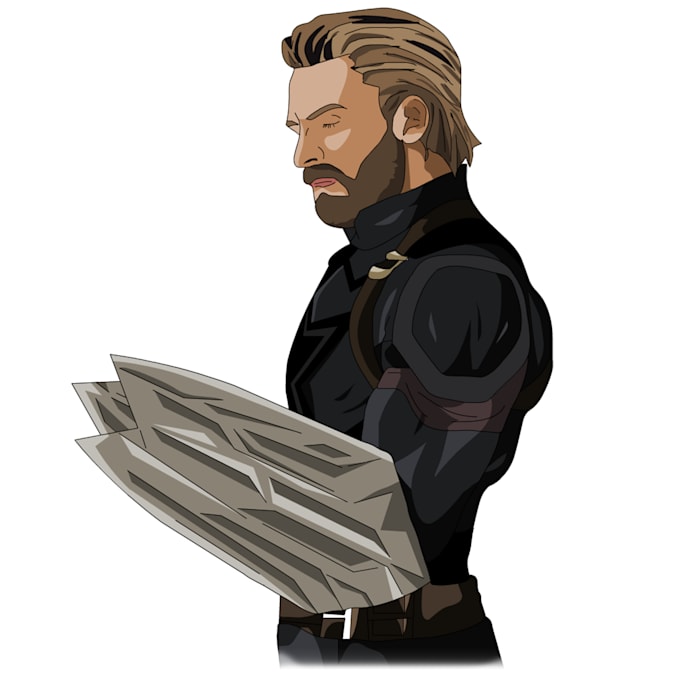 captain america anime style art