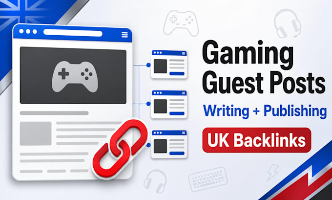 write and publish UK gaming SEO blog guest posts with backlinks