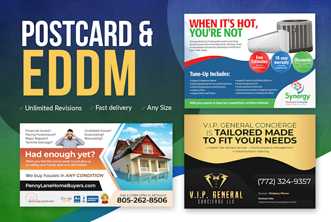 design sales driven direct mail eddm, postcard, mailer, and flyer