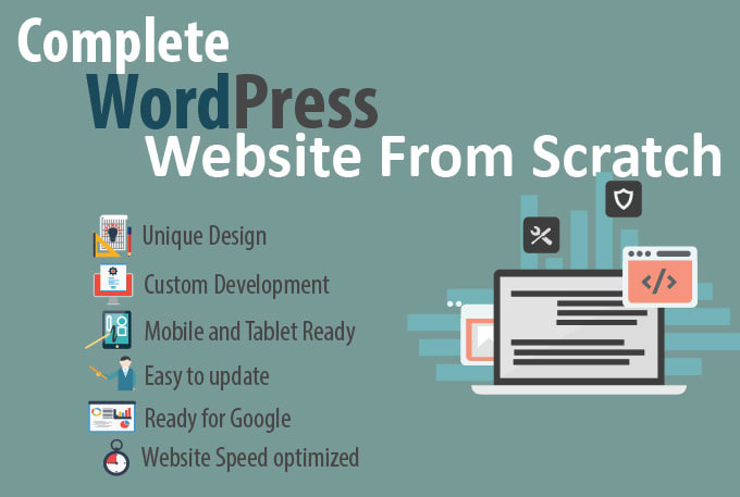 create a complete wordpress website from scratch
