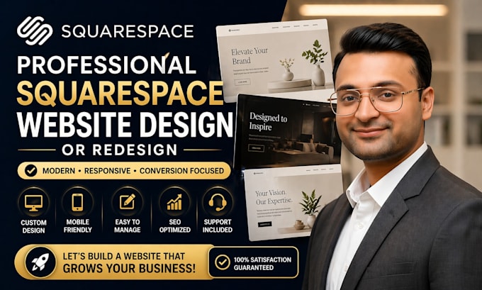 design a professional squarespace website for your business