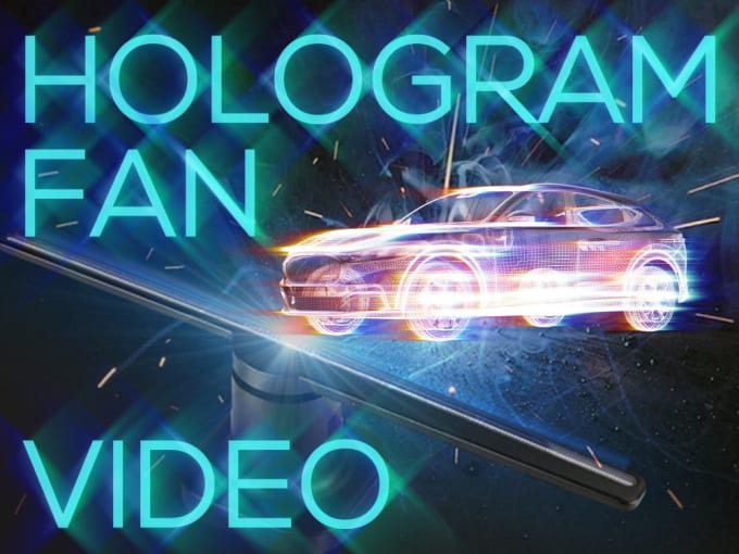 faire une vidéo 3D de fan d'hologramme