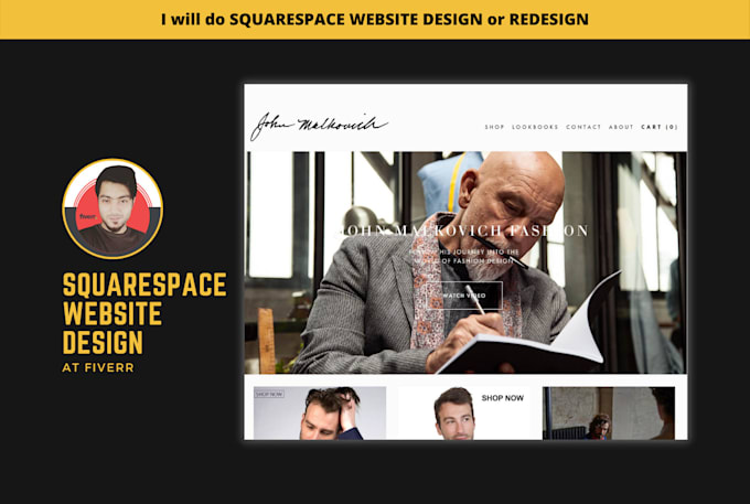 create website with squarespace, portfolio website, online store