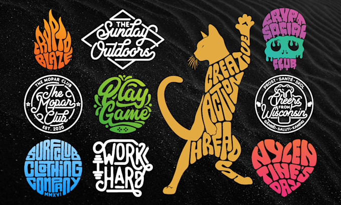 Crea un design del logo tipografico unico con il mio stile