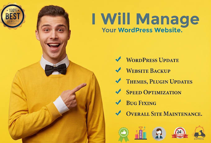 provide monthly wordpress website maintenance and support