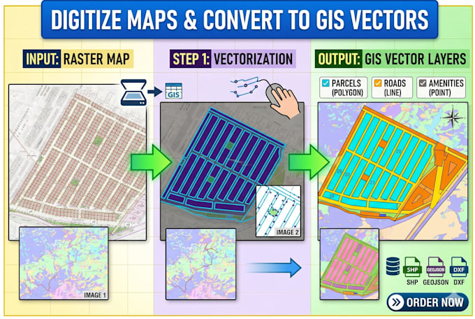 extract data from maps and images into structured gis datasets