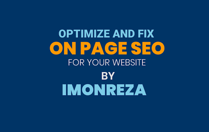 optimize and fix onpage SEO for your website