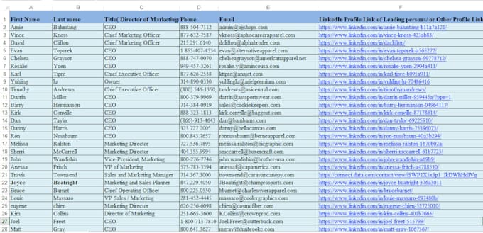 build up a business database