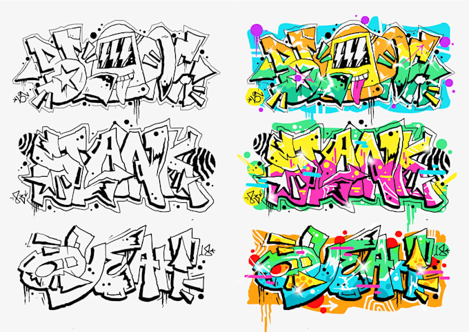 Do Great Fun Artwork With Graffiti Style By Blos95 Fiverr