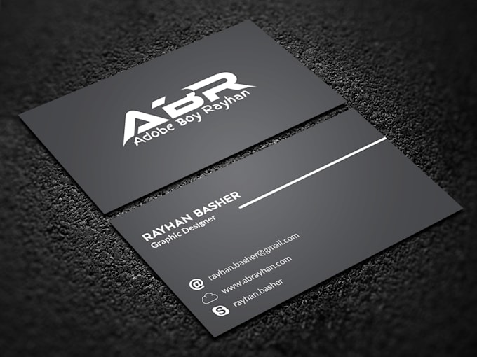make your double sided minimalist business card