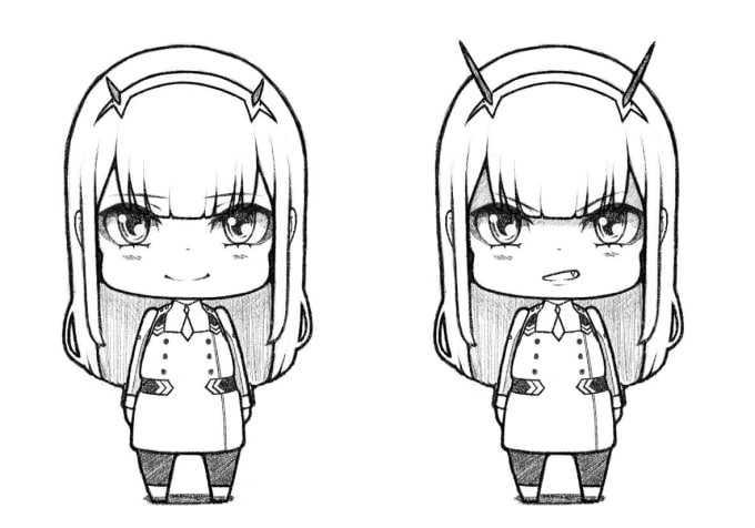 Draw A Cute Japanese Chibi Anime And Manga Style By Din Yp Fiverr draw a cute japanese chibi anime and