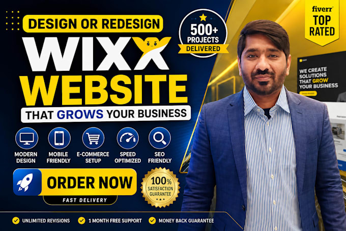 design wix website, redesign wix website, or build wix landing page