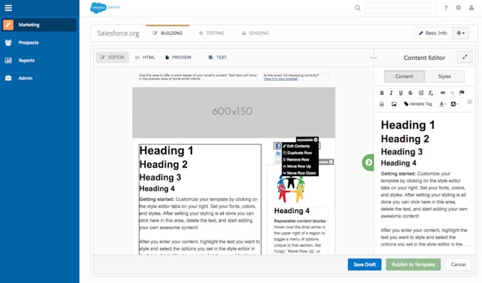 Create and style a pardot email template by Innakersman Fiverr
