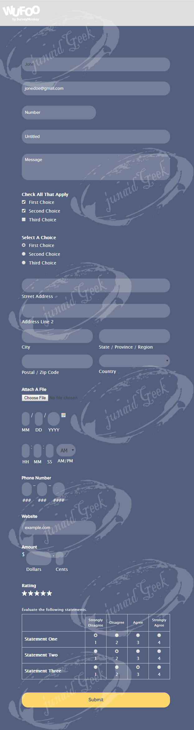 Add custom css to wufoo, formstack forms by Junaidgeek | Fiverr