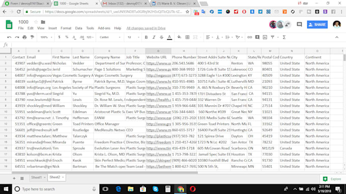 research and provide a targeted business contact database for 2025
