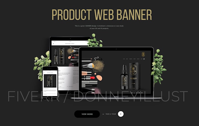 design premium banner, logo, cover, poster, flyer cosmetic products