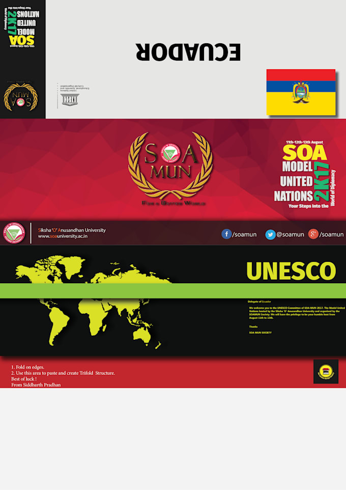 Create placards for model united nations or any event by