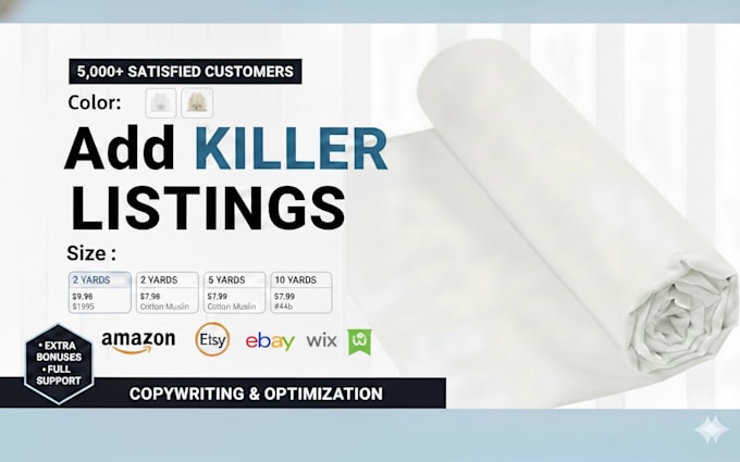 upload products to shopify, amazon, ebay with ai SEO